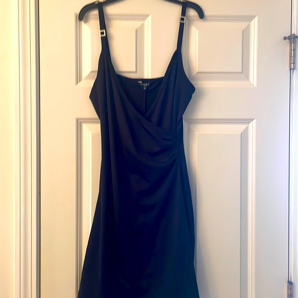 Guess, jeans, medium stretch, mini dress with silver sequin on straps